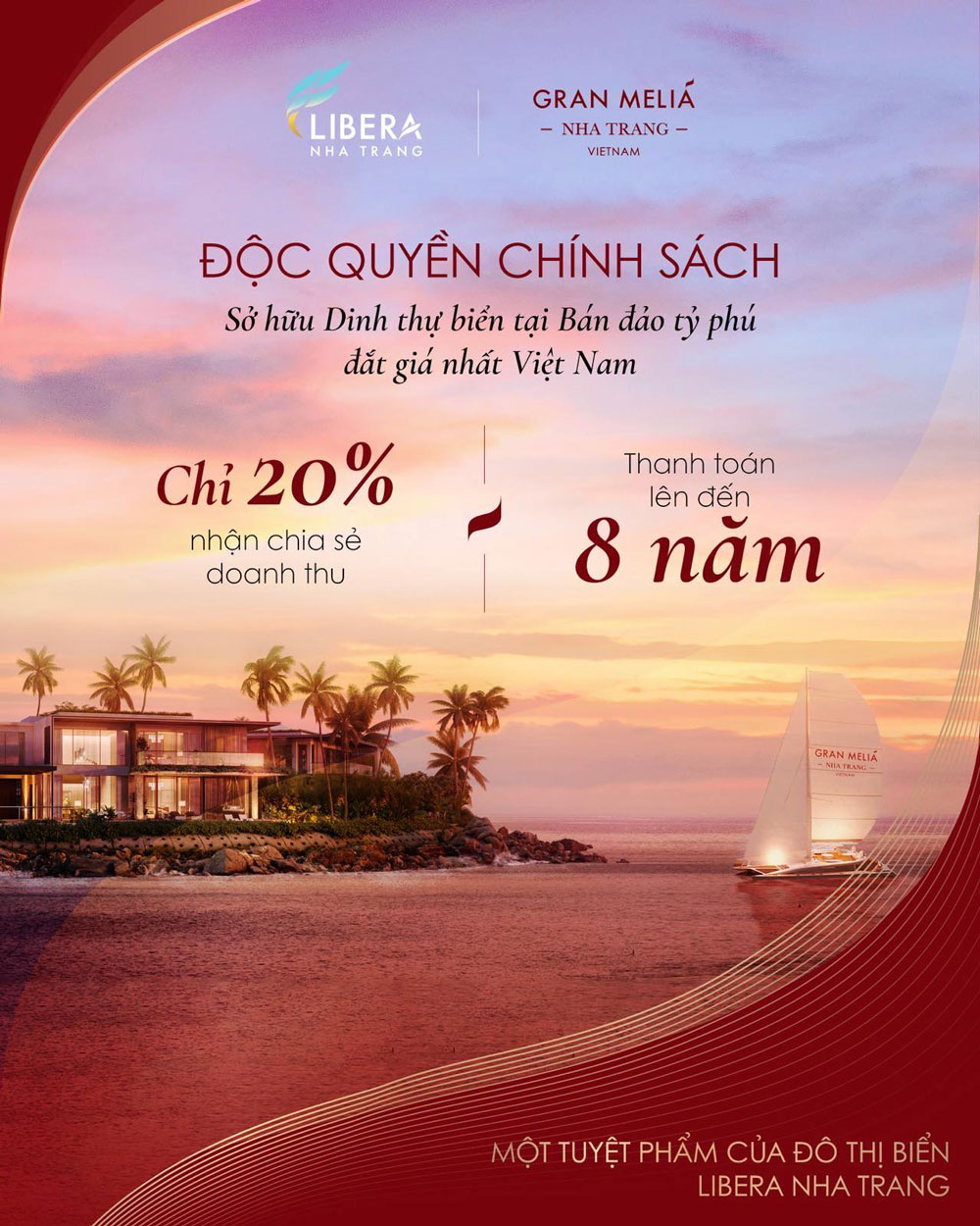 chính sách độc quyền thanh toán 20% thanh toán dãn lên đến 8 năm