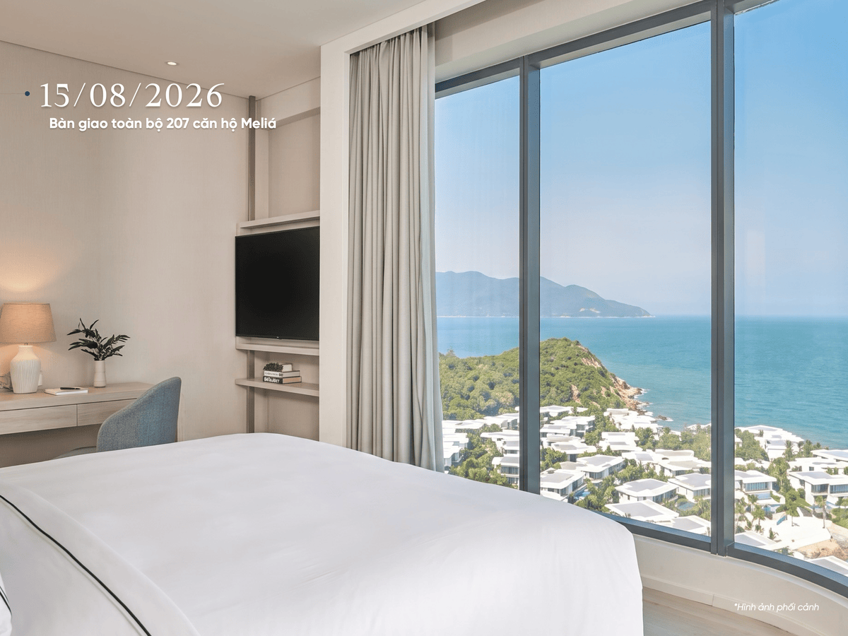 Ngày 25-08-2026 bàn giao toàn bộ 207 căn hộ Meliá